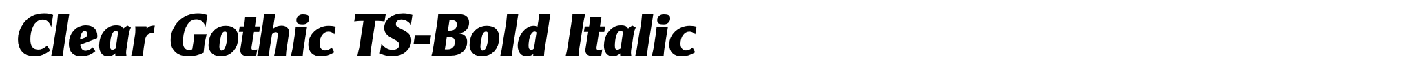 Clear Gothic TS-Bold Italic image